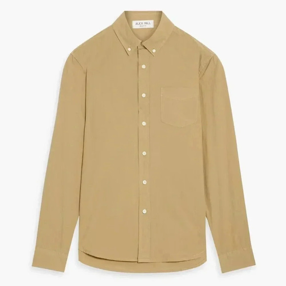 Alex Mill | Mill Cotton Poplin LS Button Down - Sand / Sz S - Picture 4 of 9